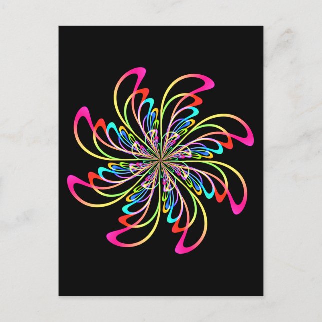 abstract pinwheel postcard (Front)