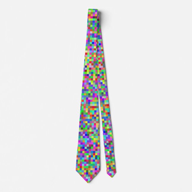Abstract Pixelated RGB Tie (Front)