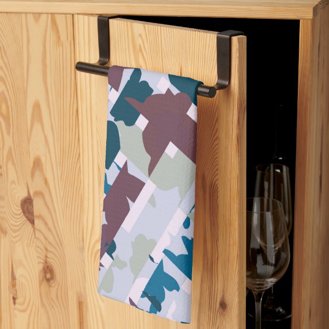 Abstract Plaid Design 1 Kitchen Towel (Thirds Fold)