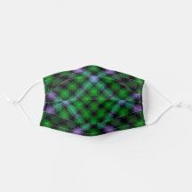 Abstract Plaid Design in Green and Purple