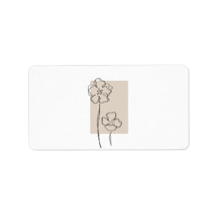 Abstract plant art design label