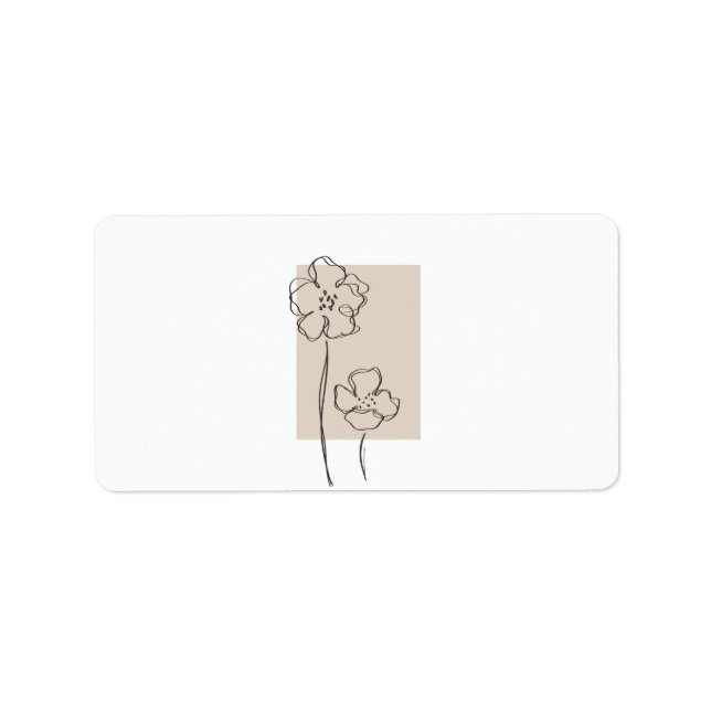Abstract plant art design label (Front)