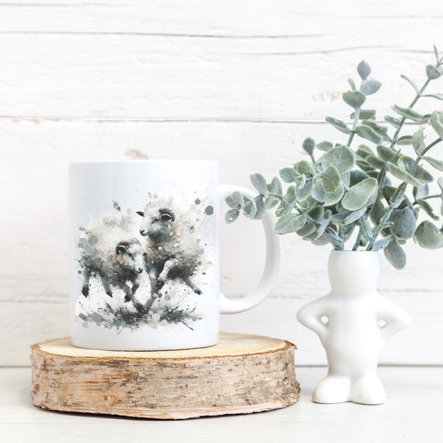 Abstract Playful Sheep Mug (Creator Uploaded)