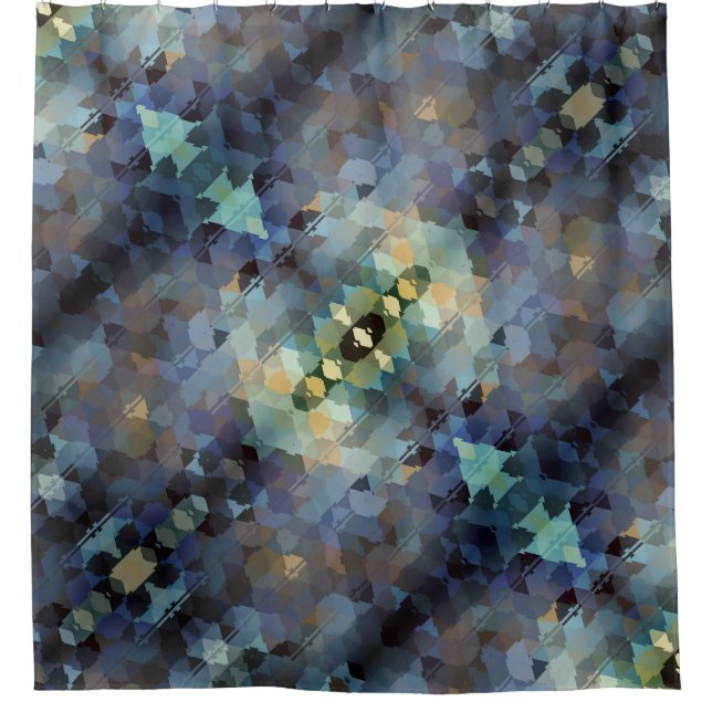 Abstract plum Aqua and Gold Triangles (Front)