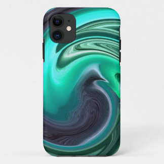 Abstract Plum Dove in Aqua iPhone 5 Case