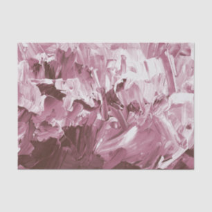 Abstract Plum Paint Waves Tissue Paper