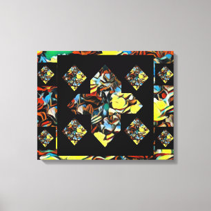 Abstract Plus Sign Carnation Canvas Art w/Dreaming