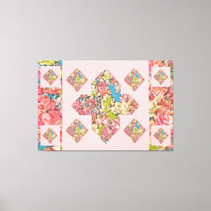 Abstract Plus Sign Carnation Canvas Print (Beauty)