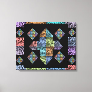 Abstract Plus Sign Multi-Coloured Tulip Art