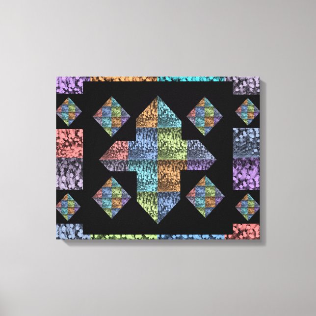 Abstract Plus Sign Multi-Coloured Tulip Art (Front)