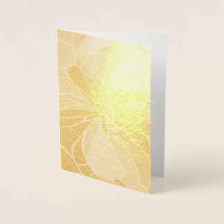 Abstract Poinsettia Foil Card
