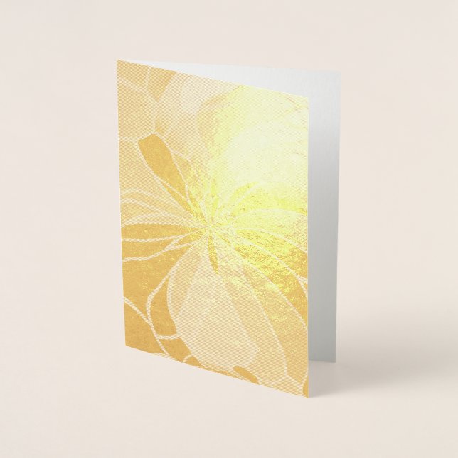 Abstract Poinsettia Foil Card (Front)