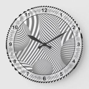 Abstract - Poke out my eyes Large Clock