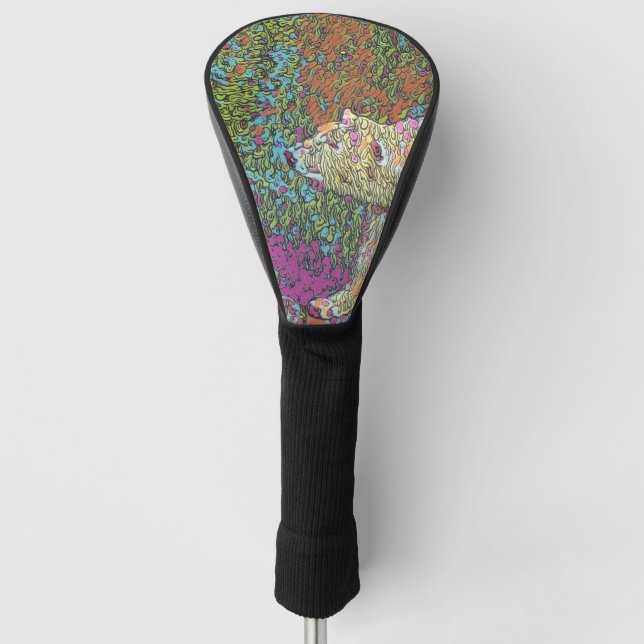 Abstract Polar Bear Golf Head Cover (Front)