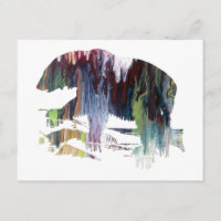 Abstract polar bear silhouette