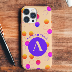 Abstract Polka Dots Pattern iPhone 16 Case
