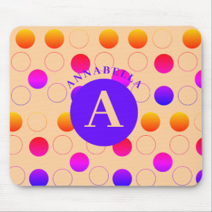 Abstract Polka Dots Pattern Mouse Pad
