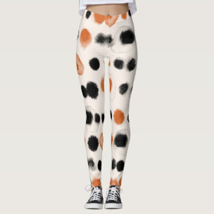 Abstract Polka Dots: Watercolor Geometry. Leggings