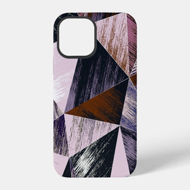 Abstract polygon pattern, colourful triangles. iPhone case (Back)