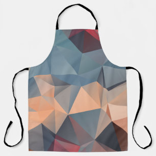 Abstract polygonal mosaic seamless pattern apron