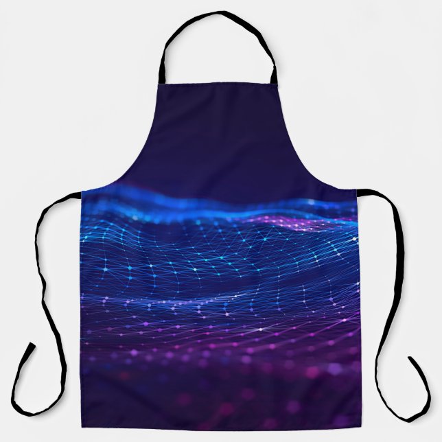 Abstract polygonal space low poly dark background  apron (Front)
