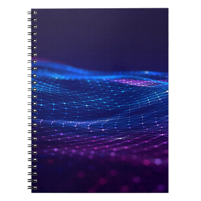 Abstract polygonal space low poly dark background  notebook (Front)