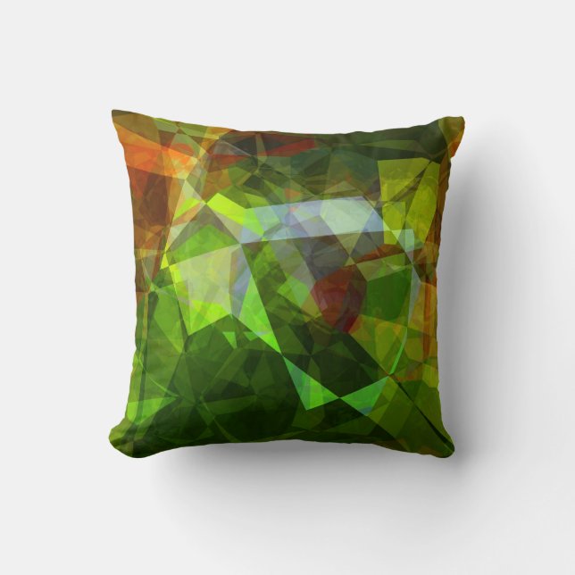 Abstract Polygons 160 Throw Pillow (Front)