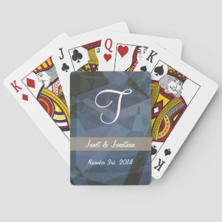 Abstract Polygons 47 Customizable Monogram Playing Cards