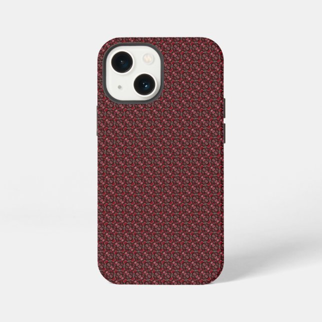 Abstract pomegranate seeds pattern iPhone case (Back)