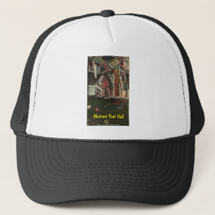 abstract pool hall trucker hat
