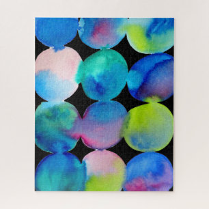 Abstract pop art colour blobs jigsaw puzzle