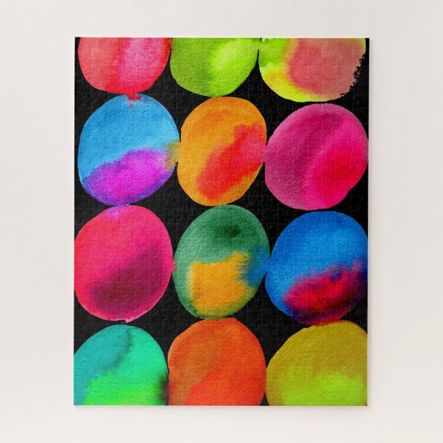 Abstract pop art colour blobs jigsaw puzzle (Vertical)