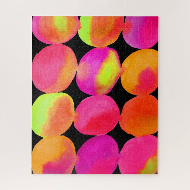 Abstract pop art colour blobs jigsaw puzzle (Vertical)