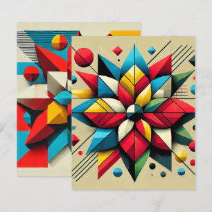 Abstract Pop Art Poinsettia Scrapbook Paper