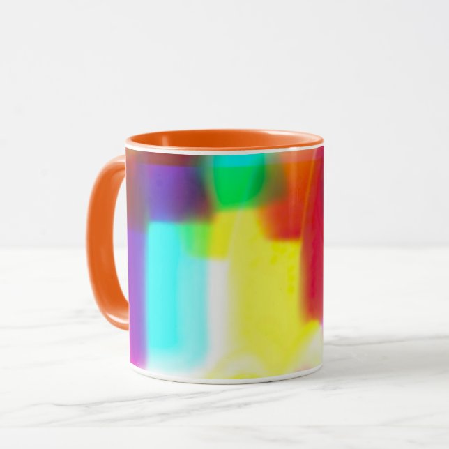 Abstract Popart Primary Rainbow Classic Mug, 11 oz Mug (Front Left)