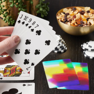 Abstract Popart Primary Rainbow Playing Cards