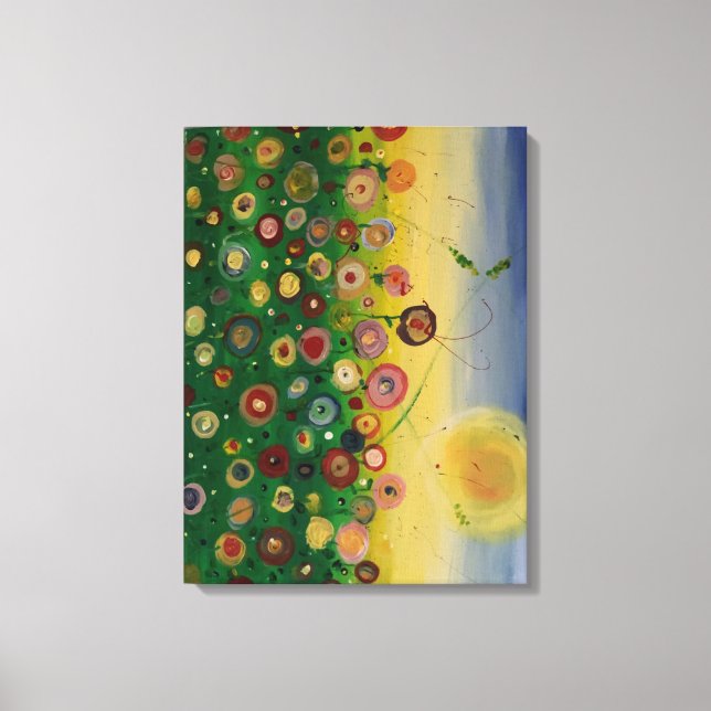 Abstract Poppy field Canvas Print (Front)