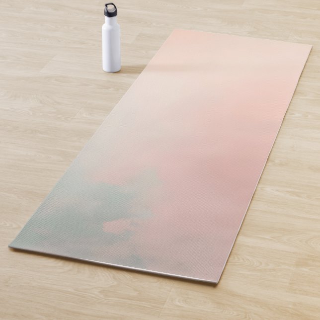 Abstract Popular Blush Pink Mint Collection Yoga Mat (In Situ)