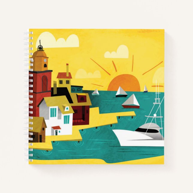 Abstract Port City Notebook (Front)