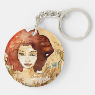 Abstract portrait 3 keychain