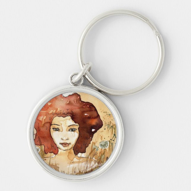 Abstract portrait 3 keychain (Front)