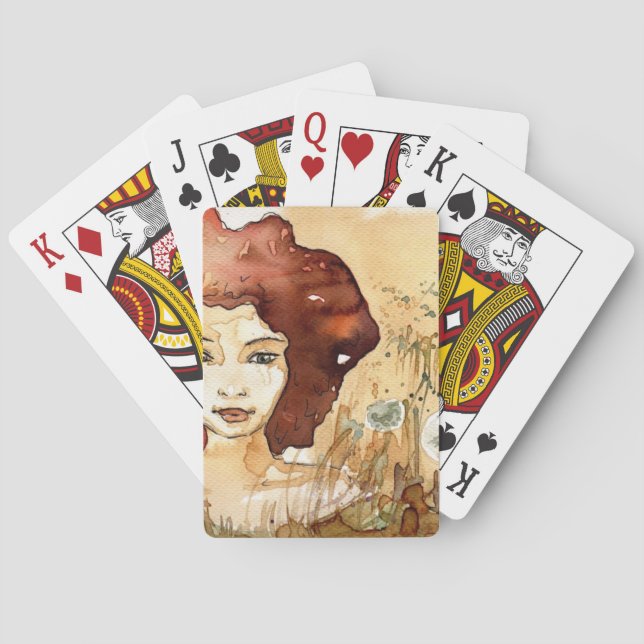 Abstract portrait 3 playing cards (Back)