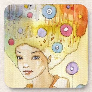 Abstract portrait coaster