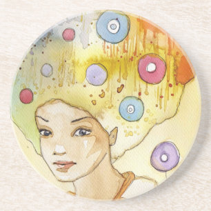 Abstract portrait coaster