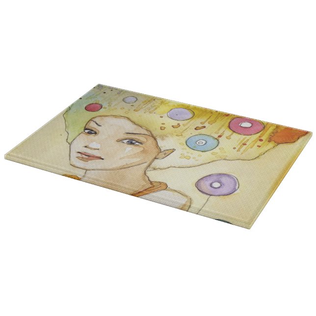 Abstract portrait cutting board (Corner)