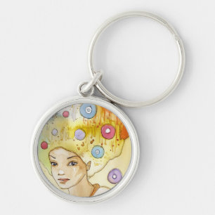 Abstract portrait keychain