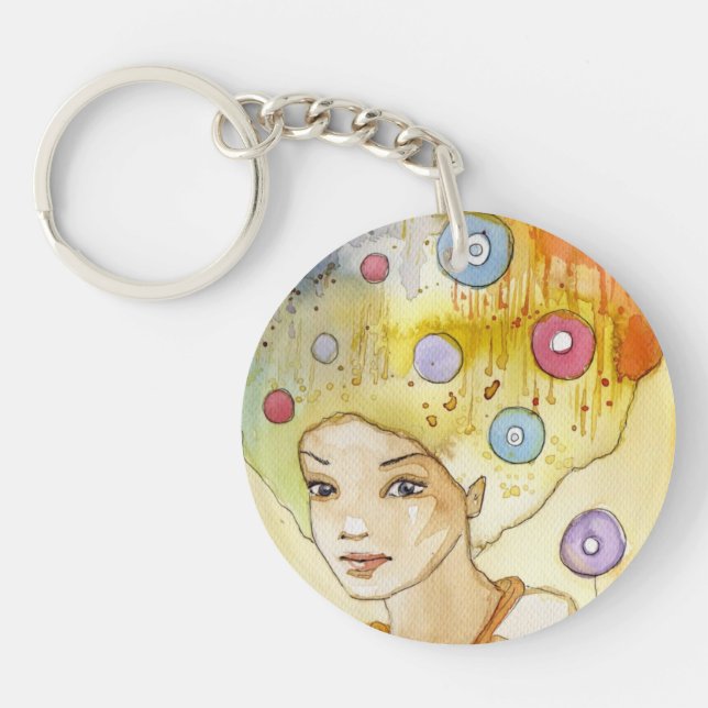 Abstract portrait keychain (Front)