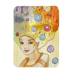 Abstract portrait magnet