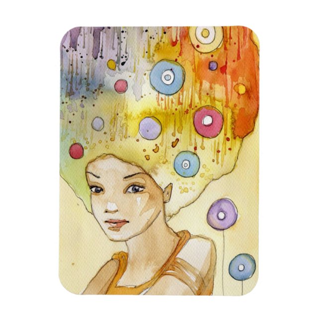 Abstract portrait magnet (Vertical)