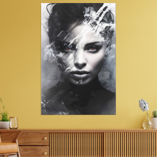 Abstract Portrait of a Woman Canvas Print